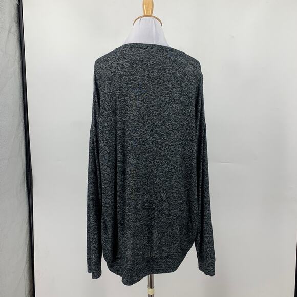 Athleta Top Womens M Medium Black Grey Mindful Dolman Pullover Lightweight Crew - Picture 6 of 13